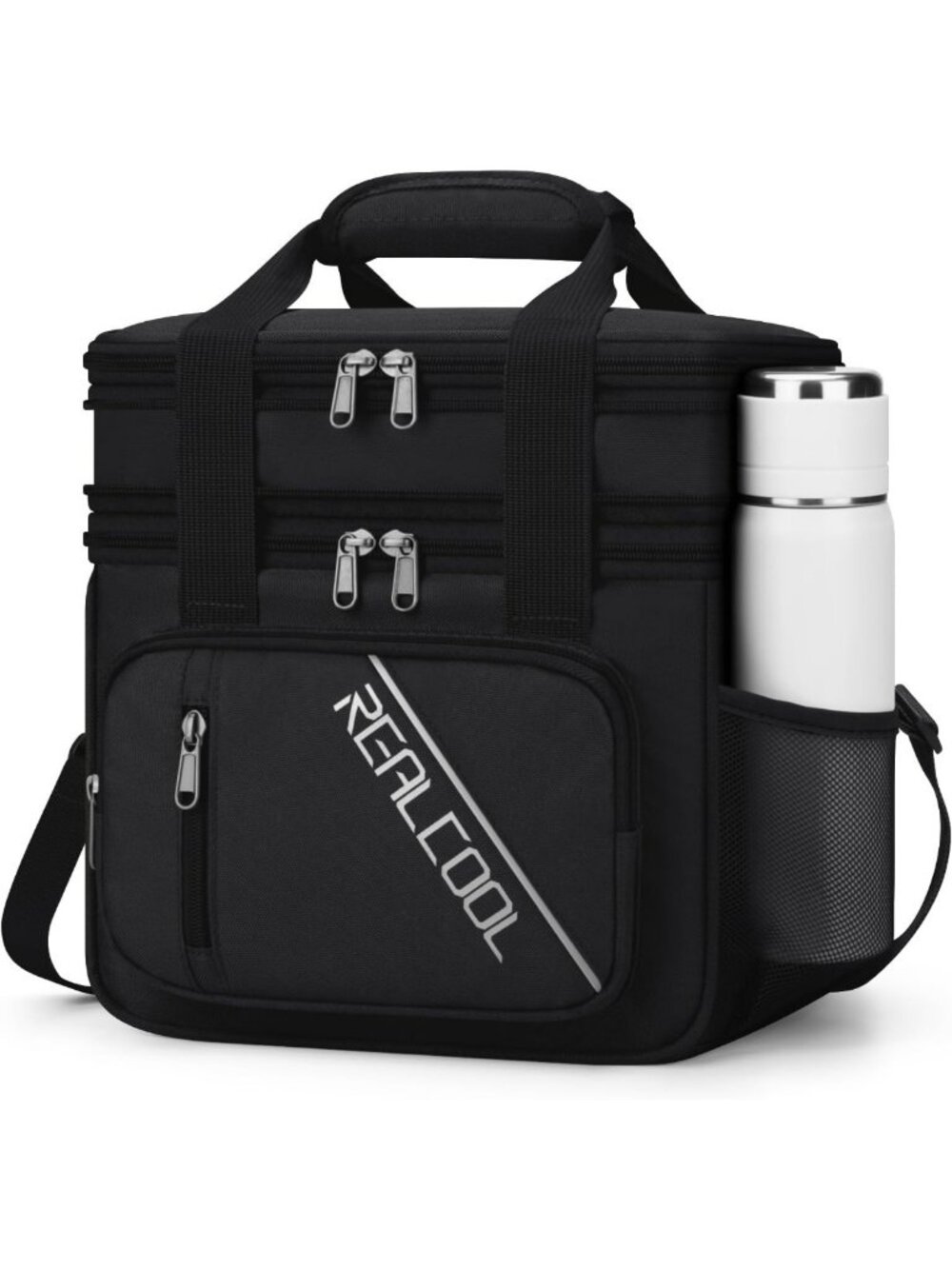 Insulated Double Deck Lunch Bag - Portable, Stylish, Perfect for Men & Women